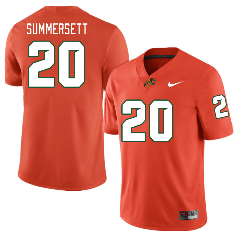 Men-Youth #20 Levontai Summersett Florida A&M Rattlers 2023 College Football Jerseys Stitched Sale-O